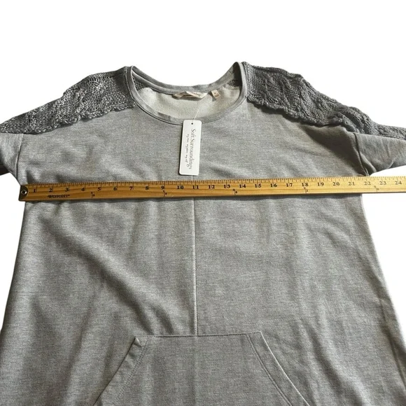 Soft Surroundings Ana Pullover Tunic Grey Heather Cozy Comfy New womens size Med - Picture 10 of 16